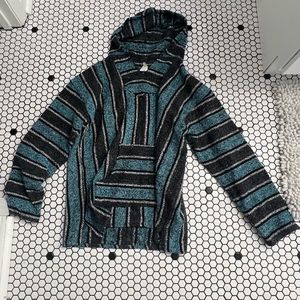 Vintage sunspecs acrylic drug rug poncho size XL